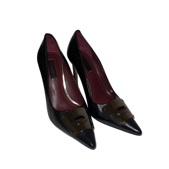 Coach Leather Pointed Toe on Stiletto Pump Heels Size 7 - Picture 1 of 7
